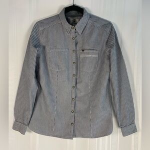 Timberland Earthkeepers Slim Fit Striped Button Down Shirt Size 6